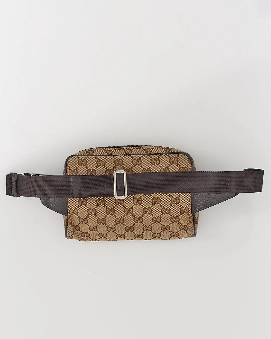 Gucci Dark Brown GG Canvas Belt Bag