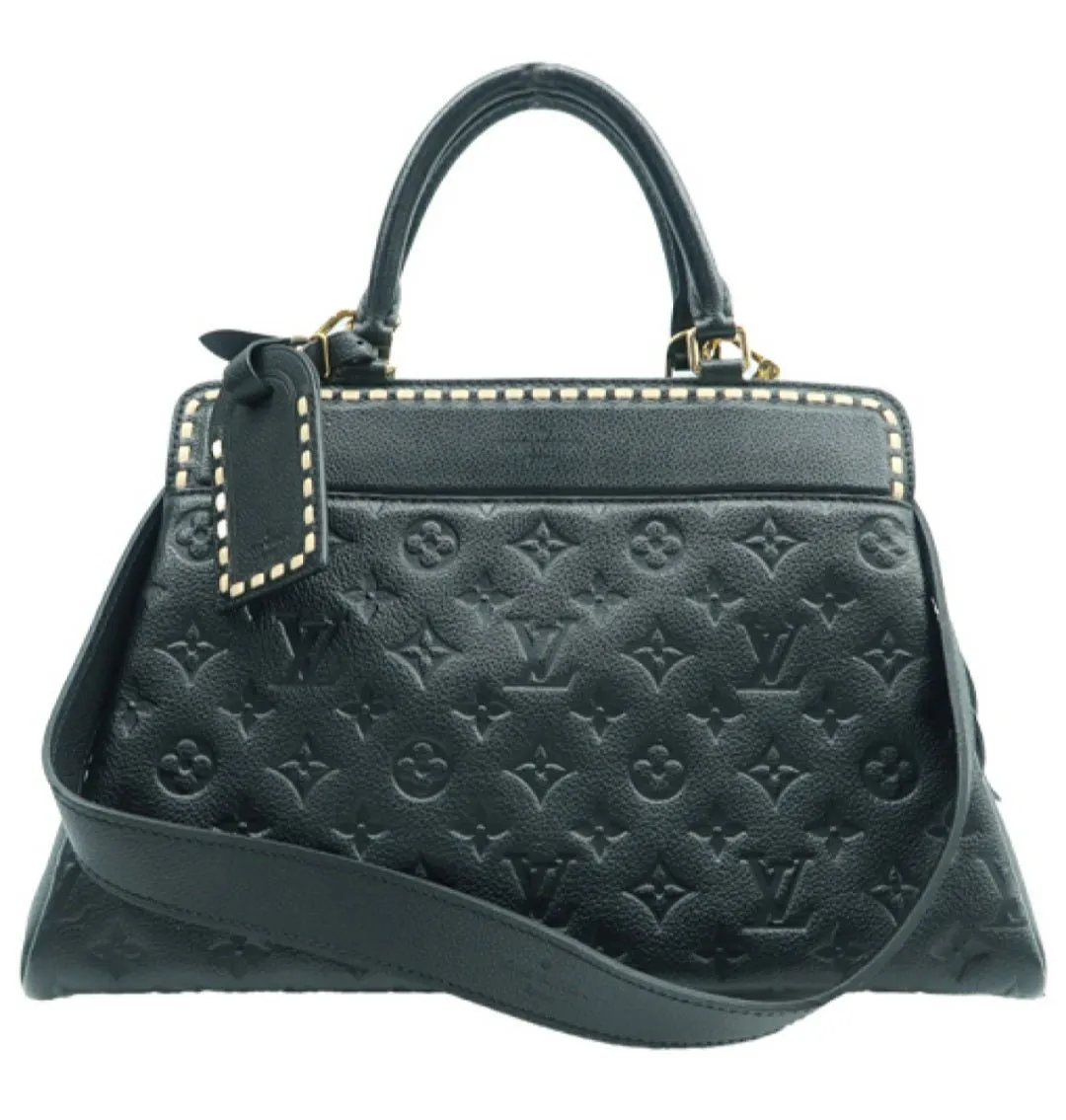 Louis Vuitton Vosges Black Monogram Leather Satchel Bag