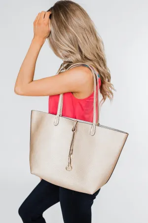 Reversible Tote- Gold/Silver